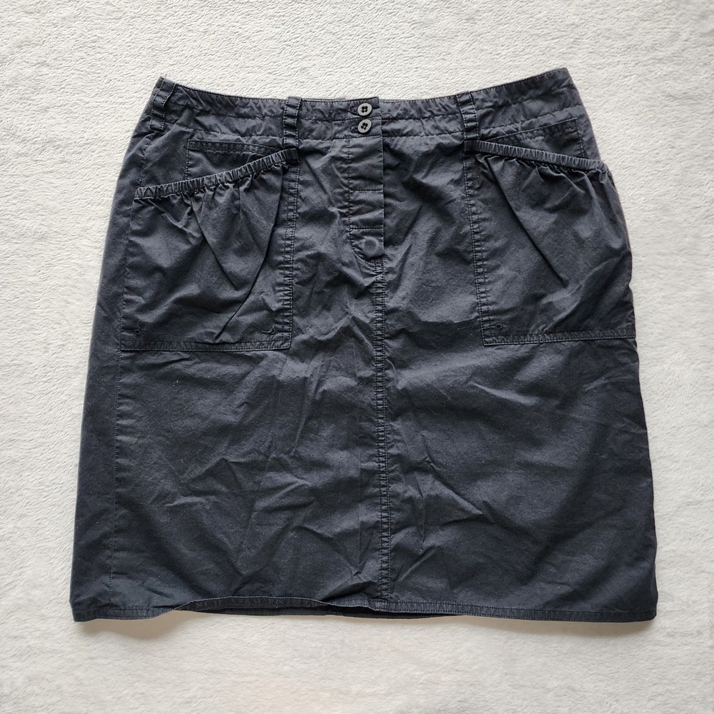 Calvin Klein‎ Cotton Utility Skirt Womens 10 Black Cargo Casual Mini Hiking Camp